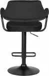 Стул барный DOBRIN CHARLY BLACK (черный велюр (MJ9-101)) 5019_BlackBase-LM BLACK, цвет сиденья черный (MJ9-101), основания