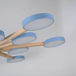 Потолочная люстра Wi-Fi на штанге Turna L12 Blue By ImperiumLoft Turna-B01 (LED, 220V, голосовое управление, умный дом - Алиса)