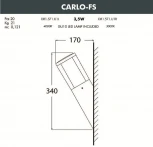 Настенный светильник уличный Fumagalli Carlo DR1.571.000.AXU1L (220V, факел, IP55)