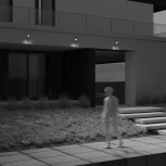 Прожектор уличный светодиодный с датчиком движения Maytoni Flood FL001-L10B4KSR (220V, IP65)