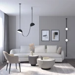 Трековый светильник 48V Denkirs Belty Flow DK5566-BK (LED, круглые)