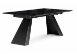 Стеклянный стол Woodville Стиг обсидиан / черный 474322