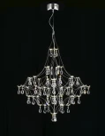 Подвесная люстра светодиодная с пультом и хрустальными подвесками Asfour MyFar Allegria MR2641-66P-50AD