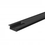 Профиль алюминиевый встраиваемый черный 22х6х2000мм Wolta WAP WAP-I 22/6/2000-B