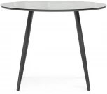 Стол стеклянный Абилин 100 ультра белый / черный матовый 516543 Notta