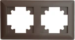 Рамка на 2 поста (коричневый) Stekker Катрин 39818