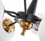 Потолочная люстра на штанге Arte Milano Neapolis-79808 279808/8 BK/GD (220V, шар)