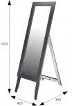 Зеркало напольное BeautyStyle 2 серый графит 137 см х 42 см от фабрики Mebelik