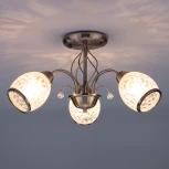 Потолочная люстра Eurosvet 30026 30026/3 античная бронза (220V, лепестки)