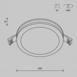 Встраиваемый светильник Phanton 3000K 1x7Вт 120° LED Maytoni Technical DL2001-L7W (220V)