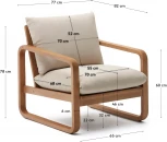 Sacaleta Кресло из массива эвкалипта La Forma (ex Julia Grup) арт.158035