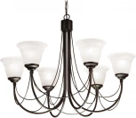 Подвесная люстра Elstead Carisbrooke CB6-BLACK (220V, на цепи, подсвечник, свеча)