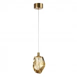 Подвесной светильник Odeon Light Gemme 7111/4LC золотистый/янтарное стекло/металл IP20 LED 4W 300Лм 3000K 200° 220V