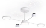 Потолочная люстра на штанге светодиодная с пультом Ambrella Comfort FL51631 (регулировка яркости, 220V, круглые, звездное небо, проекция)