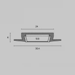 Алюминиевый профиль встраиваемый 30x6 Maytoni Led Strip ALM003S-2M