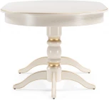 Деревянный стол Woodville Дейвер 160(220)х100 слоновая кость / золото 515968