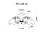 Потолочная люстра MyFar Biene MR1521-5C (220V)