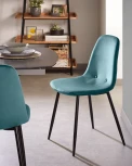 Обеденный стул La Forma (ex Julia Grup) Yaren (Бирюзовый,Синий/ Фанера,Сталь,Пена)