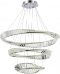 Подвесной светильник ярусный ST Luce Ritorto SL6204.101.03 Хром/Прозрачный LED 1*97W 4000K (220V, на тросе, круглые)