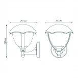 Настенный фонарь уличный Gauss Aura GD027 (220V, IP54)
