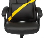 Кресло игровое Zombie DRIVER черный/желтый эко.кожа с подголов. крестовина пластик