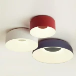 Потолочный светильник круглый Sonex Confy 7691/65L металл/акрил/белый/красный LED 65Вт 4000K D480 IP20 (220V, круглые)