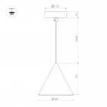 Подвесной светильник светодиодный SP-MAKOTO-R180-10W Warm2700 (WH, 36 deg, 230V, TRIAC) (Arlight, IP20 Металл) 057207