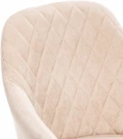 Стул с подлокотниками Слим, каркас Черный, велюр Бежевый Leset