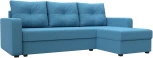Диван угловой Ливерпуль Лайт правый угол (Голубой/Рогожка) Лига Диванов арт.125989