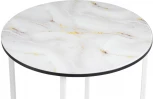 Журнальный стол Манеттия стекло мрамор золото / белый 507422 Woodville