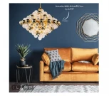 Потолочная люстра на штанге iLamp Rockfeller 100D-18 MBR (220V, шарики)