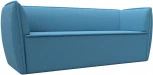 Диван кухонный прямой Бергамо 3-х местный (Голубой/Рогожка) Лига Диванов арт.123182