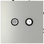 Розетка телевизионнная оконечная TV+SAT (сталь) Voltum S70 VLS060405