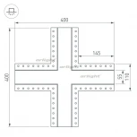 Крестовина SL-LINIA55-FANTOM (Металл) 030134 Arlight