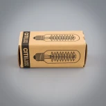 Ретро лампочка накаливания Эдисона цилиндрическая прозрачная E27 60W lm 2600K теплое желтое свечение Citilux Эдисон T4524C60