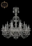 Подвесная большая люстра Art Classic 11.11 11.11.12+6.300.XL-94.Cr.Sp (220V, хрусталь, на цепи, подсвечник, свеча)