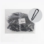 Дюбель-хомутдля круглого кабеля (11-18мм) черный 100 шт. Stekker 39335