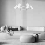 Подвесной светильник Eurosvet Splay 70147/6 белый (220V, на тросе, круглые)