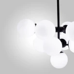 Потолочная люстра на штанге AM Group AM490 BK (220V, шар, молекулы)