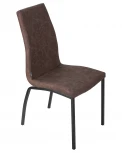 Стул обеденный MARK (черные ножки, коричневая винтажная экокожа (RU-05))