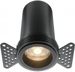 Встраиваемый светильник светодиодный под гипсокартон Maytoni Focus Led DL125-L12-3K-TRS-B (220V, круглые)