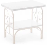 Прикроватная тумба Woodville Клео 2 белая / белая 446220