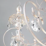 Подвесная люстра Eurosvet 3305 3305/8 белый с золотом / прозрачный хрусталь