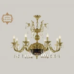 Подвесная люстра с хрустальными подвесками Art Classic 31.29 31.29.8.CK250SP.250GL.G.Sp.Amber.Blue.1B