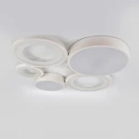 Потолочный светодиодный светильник с таймером Escada Streamline 10286/5LED 53Вт, с ПДУ, металл/акрил, белый (220V)