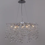 Подвесная люстра хрустальная Reluce 08180-0.4-10 CR (220V, на тросе)