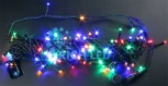 Гирлянда светодиодная разноцветная постоянного свечения 24B, 100 LED, провод черный, IP54 RL-S10C-24V-B/M Rich LED