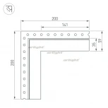 Угол SL-LINIA32-FANTOM-EDGE внешний (Металл) 030101 Arlight