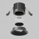 Встраиваемый светильник Maytoni Round DL058-12W-DTW-B (LED, 220V, круглые)