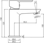 Смеситель Damixa Origin Elegance 840210000 для раковины